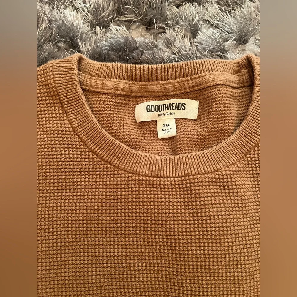 Men's Brown Waffle knit Shirt - Picture 3 of 5